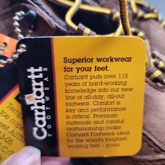 Carhartt Men's Brown Boot Insulated Steel toe 8.5D Leather Slip Resistant NIB - Picture 11 of 16
